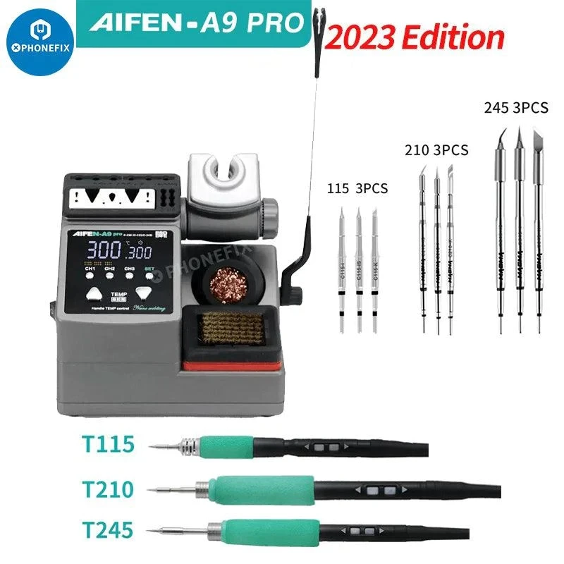 Паяльная станция AIFEN A9Pro, точный контроль температуры для ремонта мобильных телефонов, электроники
Паяльная станция AIFEN A9Pro, точный контроль температуры для ремонта мобильных телефонов, электроники