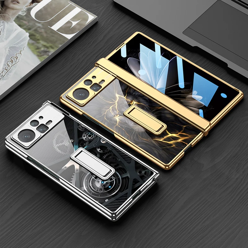 GKK Plating Magnetic Hinge Glass Case For Xiaomi Mix Fold 2 Stand Hard Case Painted Glass Cover For Xiaomi Mix Fold2 With Film
GKK Plating Magnetic Hinge Glass Case For Xiaomi Mix Fold 2 Stand Hard Case Painted Glass Cover For Xiaomi Mix Fold2 With Film