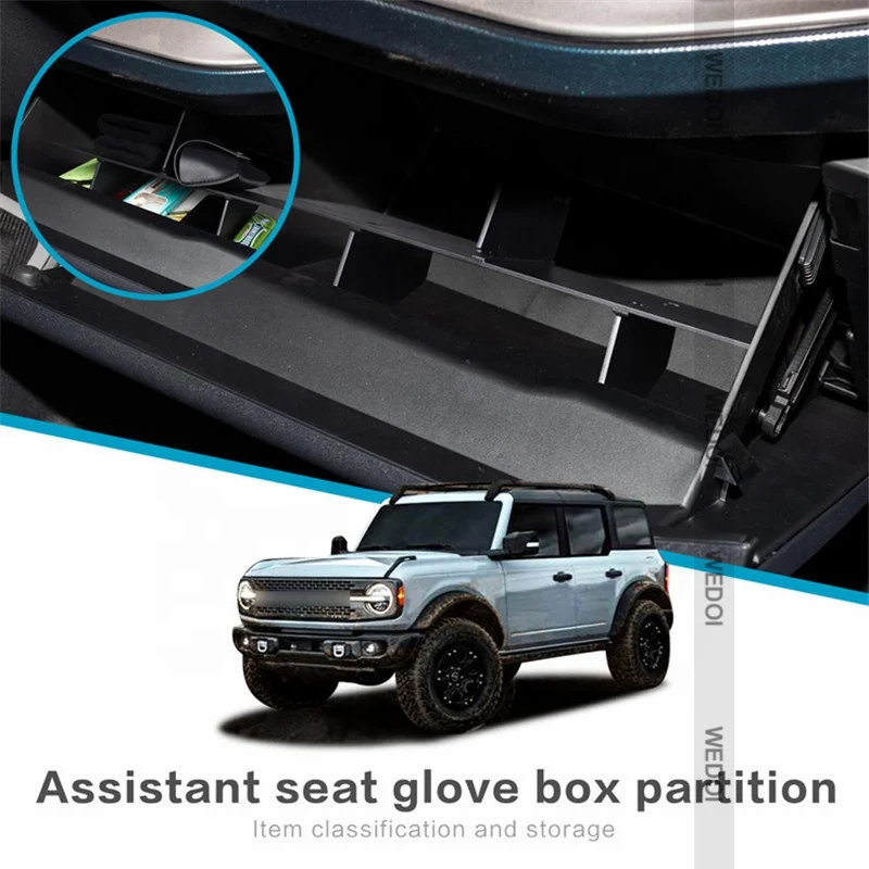 2022 Glove Box Organizer for Bronco 2021 2022 Storage Box Partition for 4 Door 2 Door Bronco Accessories
2022 Glove Box Organizer for Bronco 2021 2022 Storage Box Partition for 4 Door 2 Door Bronco Accessories
