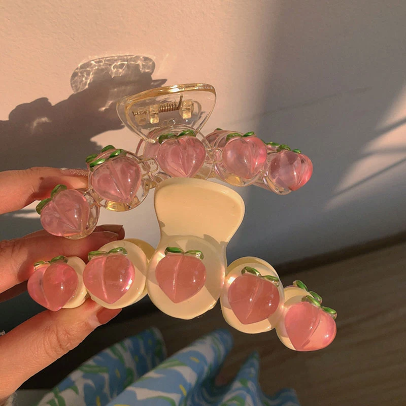 Transparent Pink Peach Hair Claws Spring Summer Fruit Hair Clip Crab For Women Ponytail Clip Clamps Hair Accessories Barrettes
Transparent Pink Peach Hair Claws Spring Summer Fruit Hair Clip Crab For Women Ponytail Clip Clamps Hair Accessories Barrettes