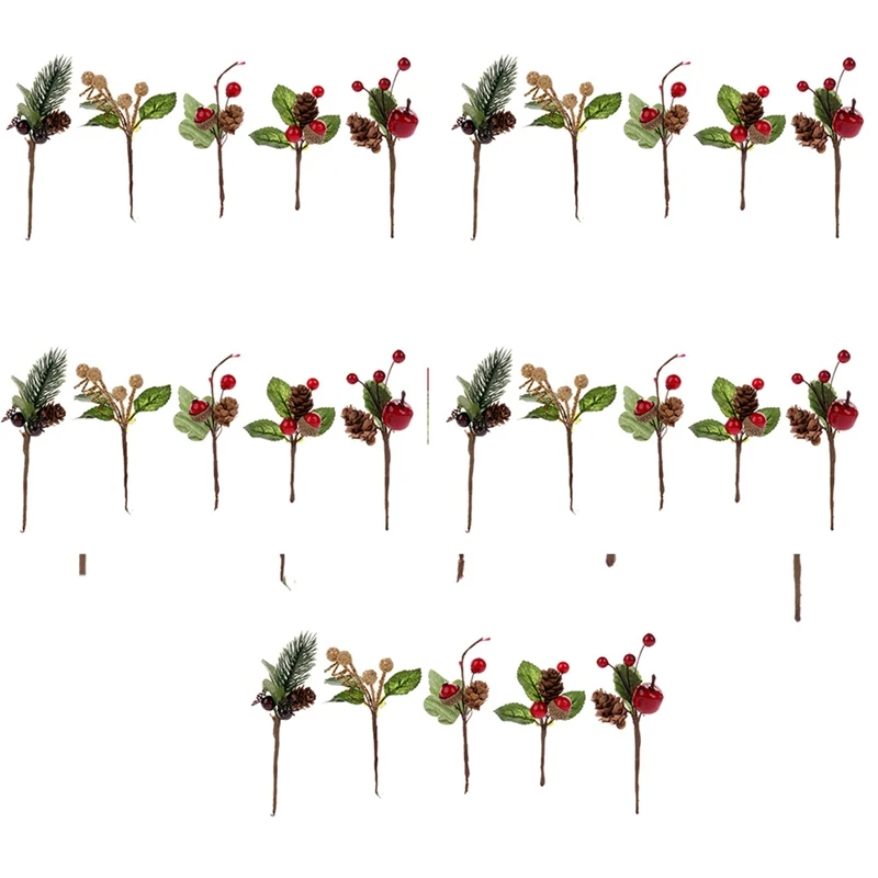 75Pcs Red Christmas Berry And Pine Cone Picks With Holly Branches For Holiday Floral Decor Flower Crafts
75Pcs Red Christmas Berry And Pine Cone Picks With Holly Branches For Holiday Floral Decor Flower Crafts
