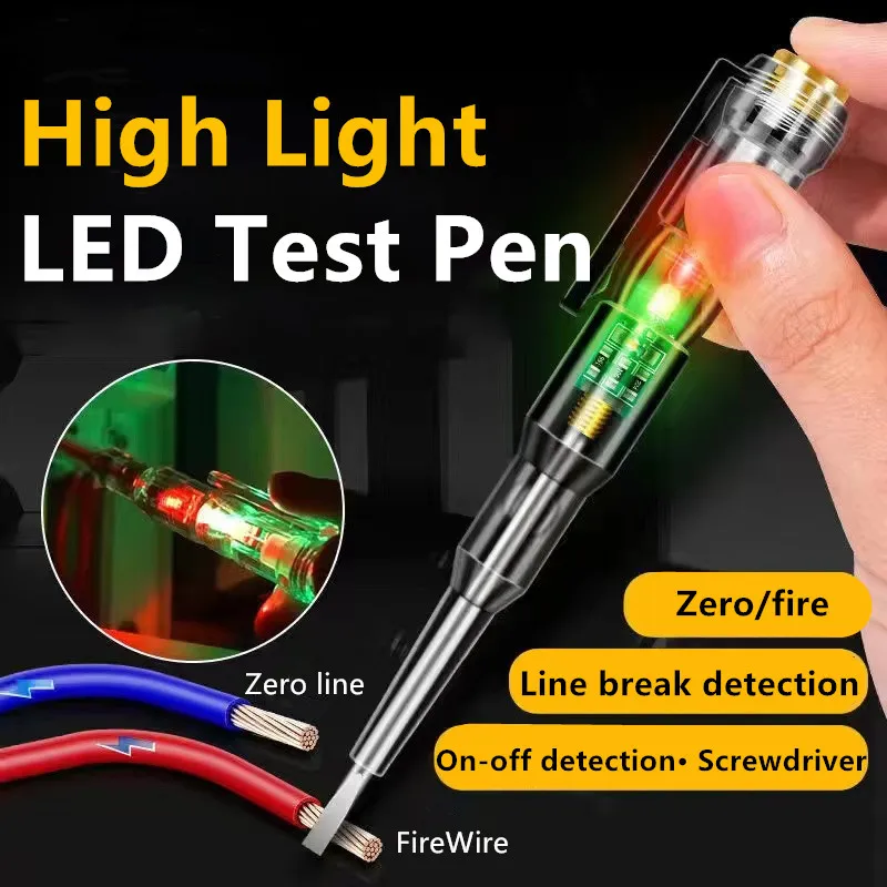 2PCS Intelligent Induction Power Voltage Tester Detector Pen Voltmeter Circuit Tester 70-250V Non-contact Induction Test Pen
2PCS Intelligent Induction Power Voltage Tester Detector Pen Voltmeter Circuit Tester 70-250V Non-contact Induction Test Pen