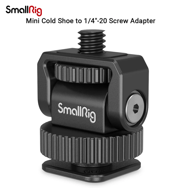 SmallRig Mini Cold Shoe to 1/4"-20 Screw Adapter For the expansion of small fill light allowing 138 pan/tile adjustment 3577
SmallRig Mini Cold Shoe to 1/4"-20 Screw Adapter For the expansion of small fill light allowing 138 pan/tile adjustment 3577