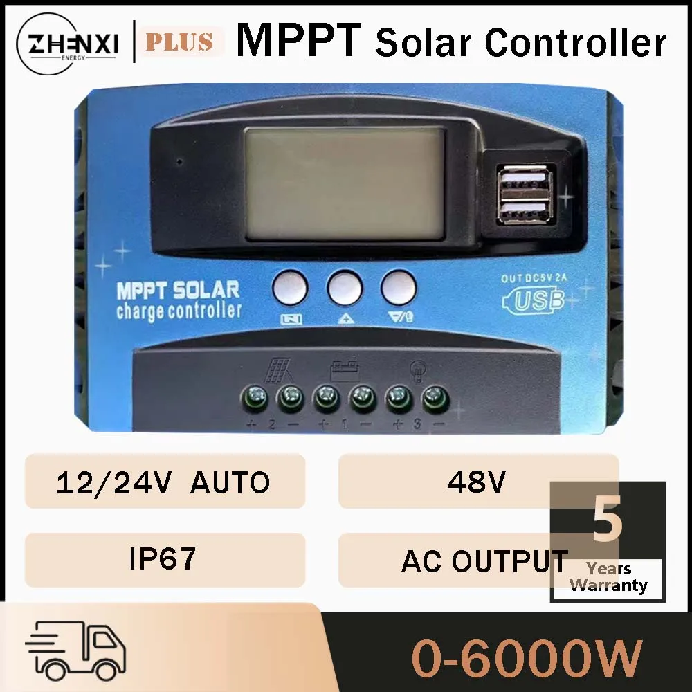ZHENXI 120/100/80/70/60/30A Solar Inverter Mppt Controller Solar Charge Controller LCD Display 12V/24V Dual USB Auto Solar Cell
ZHENXI 120/100/80/70/60/30A Solar Inverter Mppt Controller Solar Charge Controller LCD Display 12V/24V Dual USB Auto Solar Cell