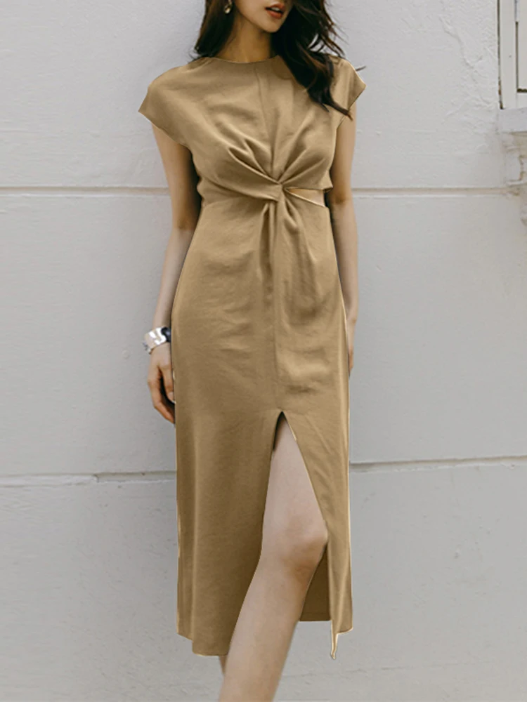 2022 ZANZEA Women Korean Casual Elegant Dreses Summer Solid Color Dress Sleeveless O-Neck Back Zipper Side Split Ladies Sundress
2022 ZANZEA Women Korean Casual Elegant Dreses Summer Solid Color Dress Sleeveless O-Neck Back Zipper Side Split Ladies Sundress