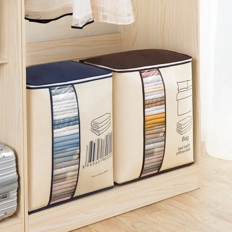 Storage Bag Thickened Non-Woven Double Ear Transparent Visual Window for Quilt Storage Household Item Storage Bag Organizer Bag
Storage Bag Thickened Non-Woven Double Ear Transparent Visual Window for Quilt Storage Household Item Storage Bag Organizer Bag