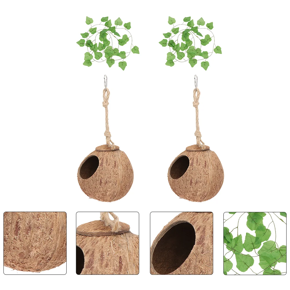House Bird Pet Gecko Reptile Hidecave Lizard Nesting Natural Parrot Shell Hideout Hut Pigeonbox Cage Crested Hanging Habitat
House Bird Pet Gecko Reptile Hidecave Lizard Nesting Natural Parrot Shell Hideout Hut Pigeonbox Cage Crested Hanging Habitat
