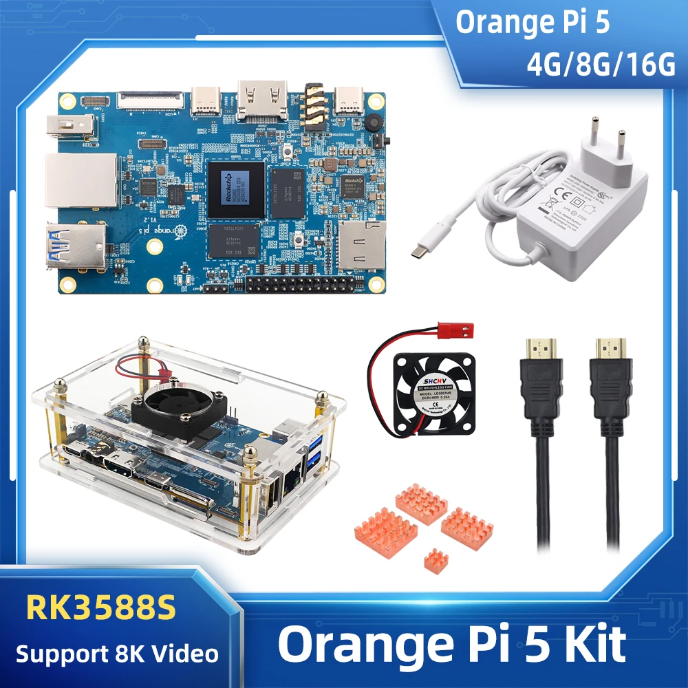 Новый оранжевый Pi 5 RK3588S 8-ядерный 64-бит 4G / 8G / 16G ОЗУ LPDDR4/4x поддержка видеокодека 8K дополнительный источник питания
Новый оранжевый Pi 5 RK3588S 8-ядерный 64-бит 4G / 8G / 16G ОЗУ LPDDR4/4x поддержка видеокодека 8K дополнительный источник питания