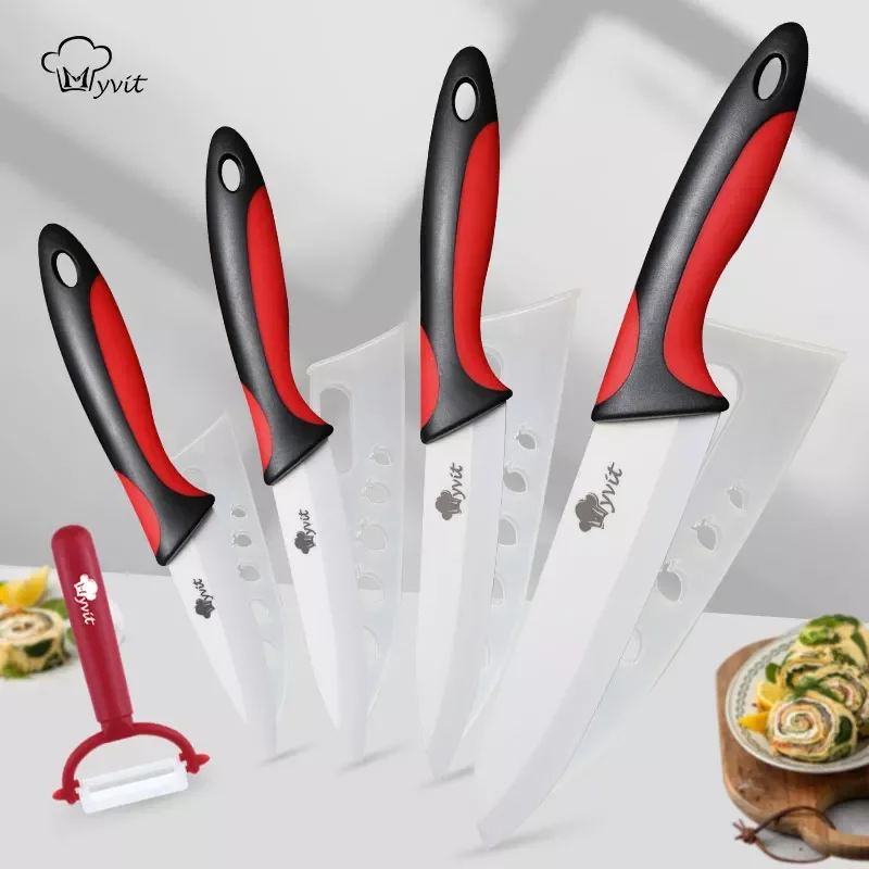 Kitchen Knife Set Ceramic Knives Paring Utility Slicing Chef 3 4 5 inch White Zirconia Blade Fruit Vegetable Knife Tools Cutter
Kitchen Knife Set Ceramic Knives Paring Utility Slicing Chef 3 4 5 inch White Zirconia Blade Fruit Vegetable Knife Tools Cutter