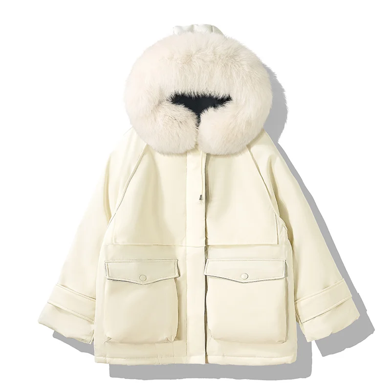 off-Season Clearance New Parka down Jacket Women's Winter Clothes Thickened Warm Short Hooded White Duck down Coat Tide
off-Season Clearance New Parka down Jacket Women's Winter Clothes Thickened Warm Short Hooded White Duck down Coat Tide