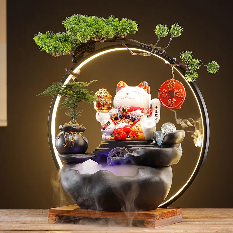 Zen Chinese-style Lucky Cat Incense Burner Incense Waterfall Aperture Flowing Water Ornaments Store Decorations Home Decoration
Zen Chinese-style Lucky Cat Incense Burner Incense Waterfall Aperture Flowing Water Ornaments Store Decorations Home Decoration