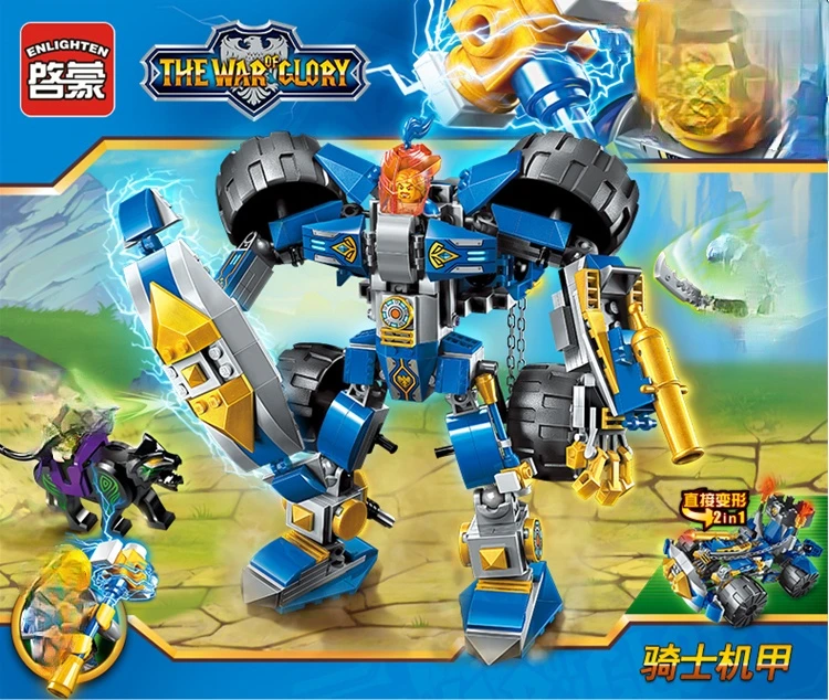 372Pcs Enlighten Building Blocks The War of Glory Castle Knights Machine Knight 3 Figures Bricks Educational Toys for Children
372Pcs Enlighten Building Blocks The War of Glory Castle Knights Machine Knight 3 Figures Bricks Educational Toys for Children