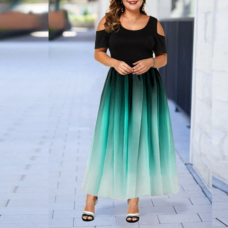 Over Size Women Dresses Evening Party Slim Sexy Dress Gradient Off-shoulder Ruffles Vestidos 5XL Summer Brand New Casual Dress
Over Size Women Dresses Evening Party Slim Sexy Dress Gradient Off-shoulder Ruffles Vestidos 5XL Summer Brand New Casual Dress