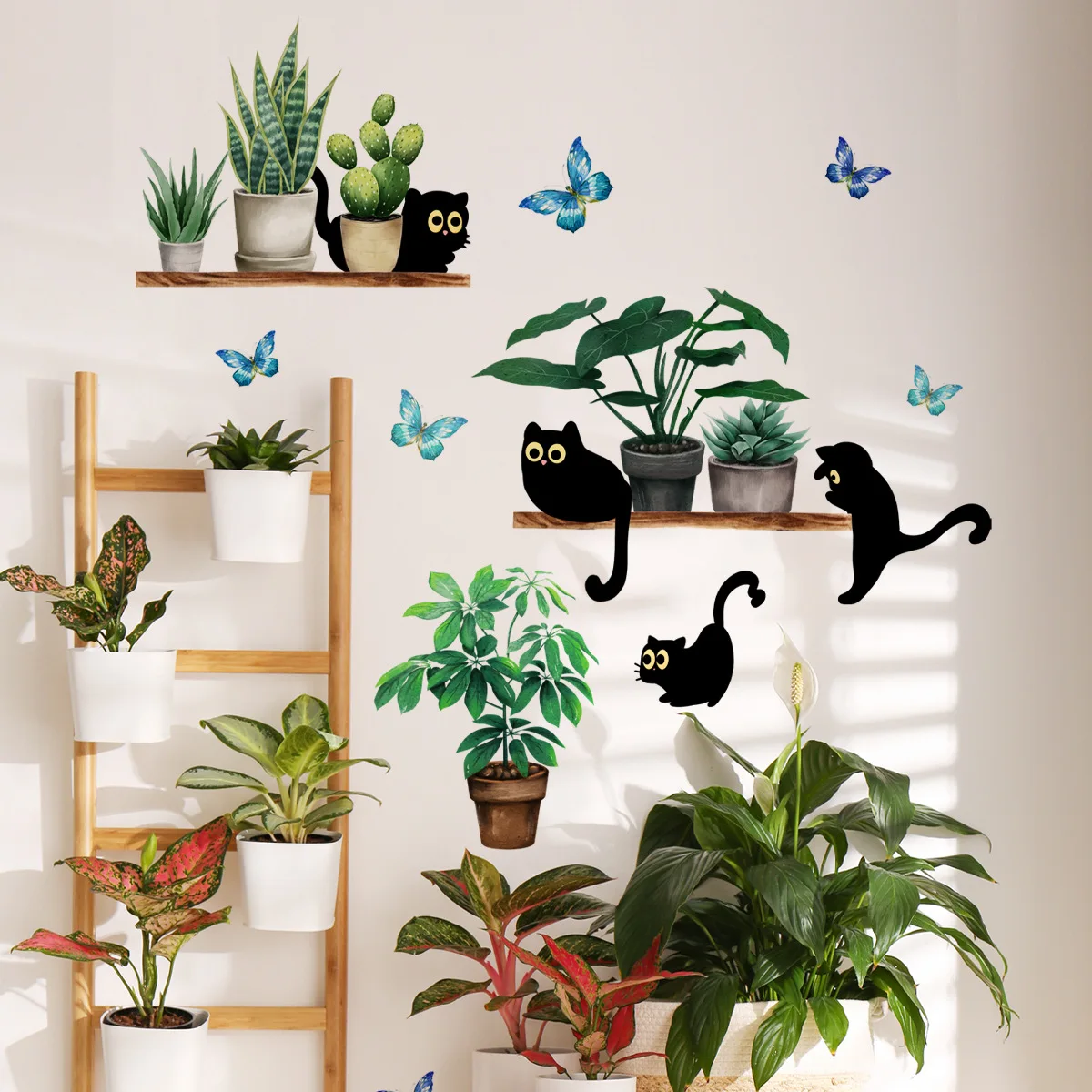 30*60cm Green Plant Potted Kitten Cartoon Wall Sticker Creative Background Wall Living Room Room Decoration Mural Wall Sticker
30*60cm Green Plant Potted Kitten Cartoon Wall Sticker Creative Background Wall Living Room Room Decoration Mural Wall Sticker