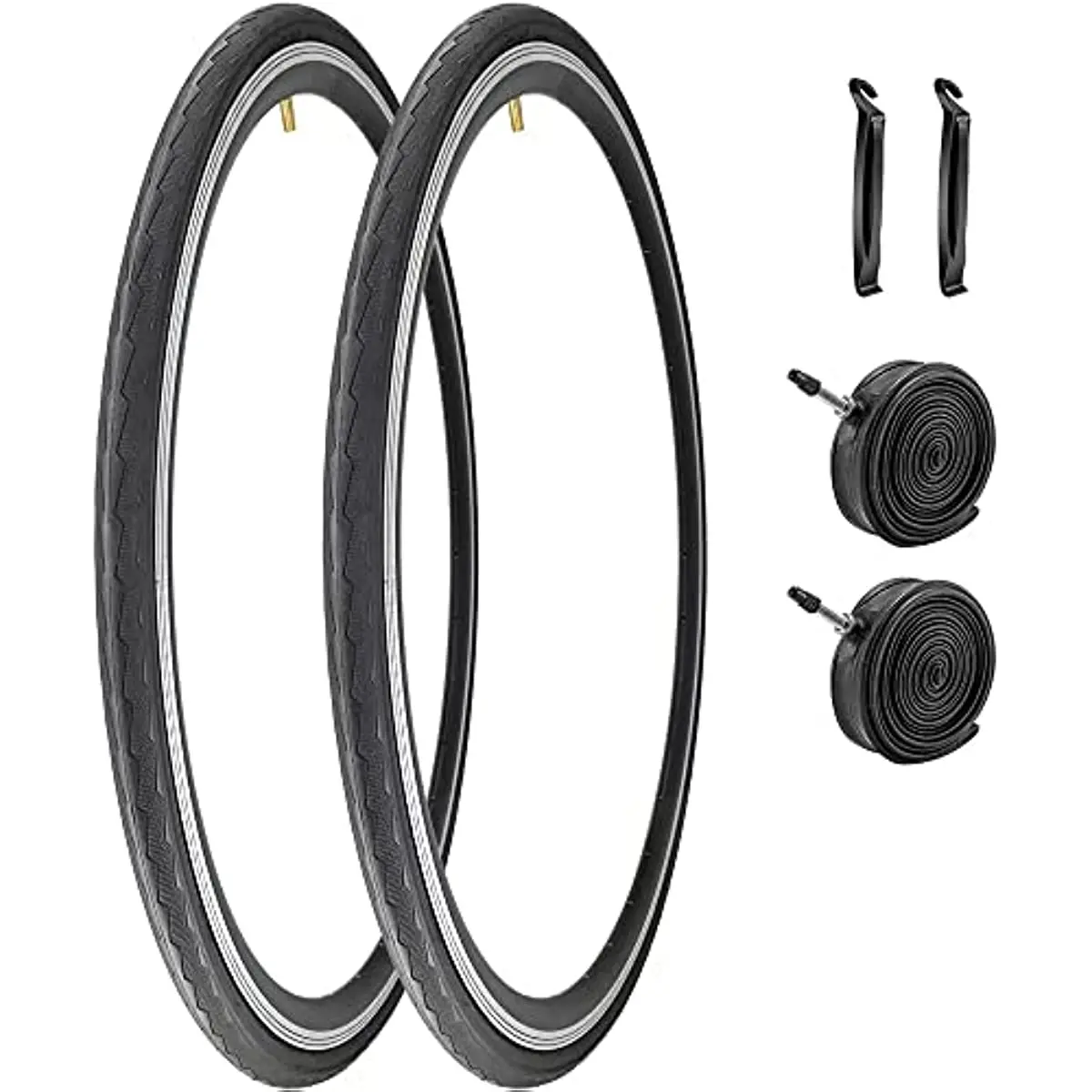 2 Pack 700X23C/25C/28C Bike Tires with 2 Levers and 2 Inner Tubes Rode Bike Tire
2 Pack 700X23C/25C/28C Bike Tires with 2 Levers and 2 Inner Tubes Rode Bike Tire