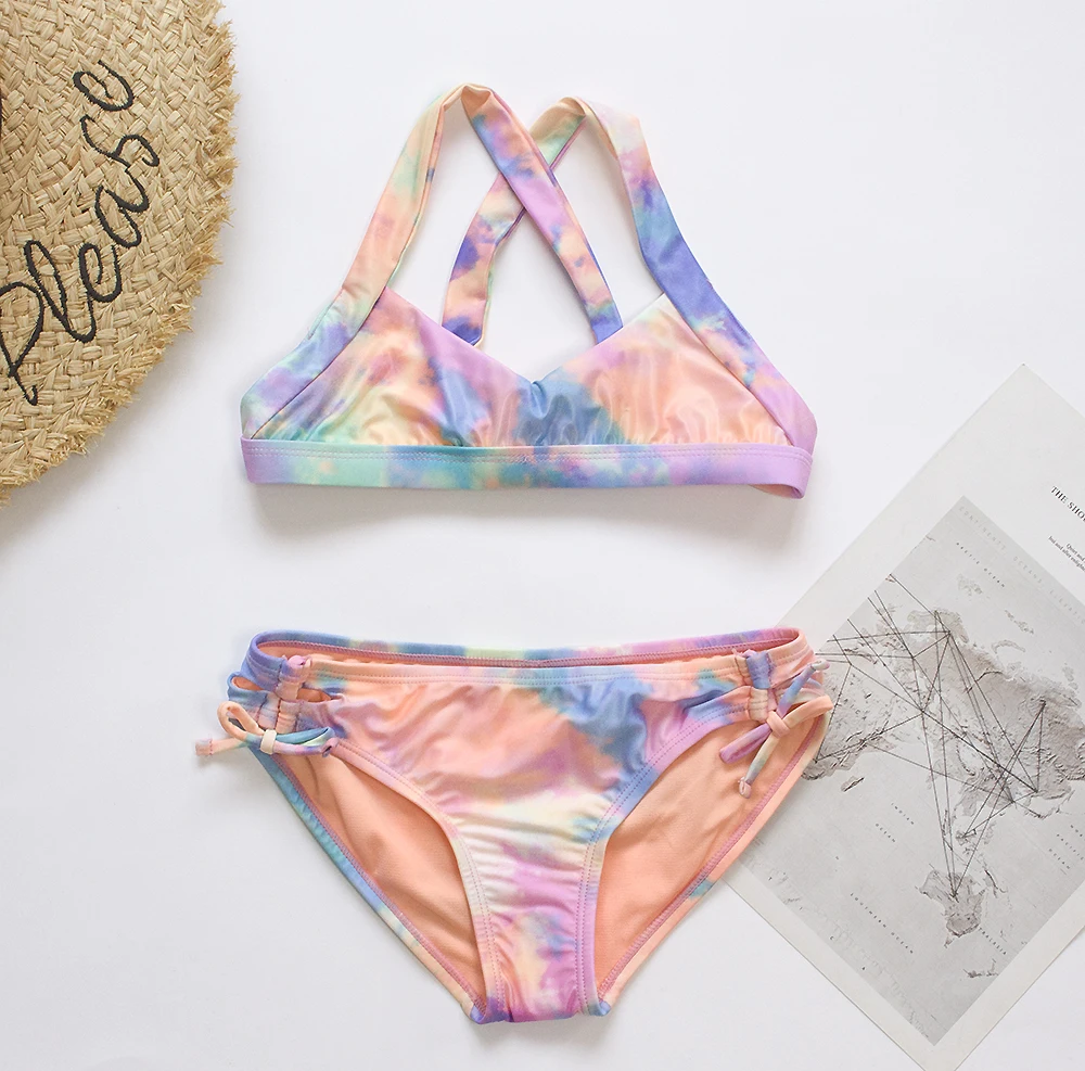 Teen Girls Bikini Sets Tropical two-Piece Swimwear Girls Printed Shoulder Strap Swimsuit Swimming suit 7~14Years
Teen Girls Bikini Sets Tropical two-Piece Swimwear Girls Printed Shoulder Strap Swimsuit Swimming suit 7~14Years