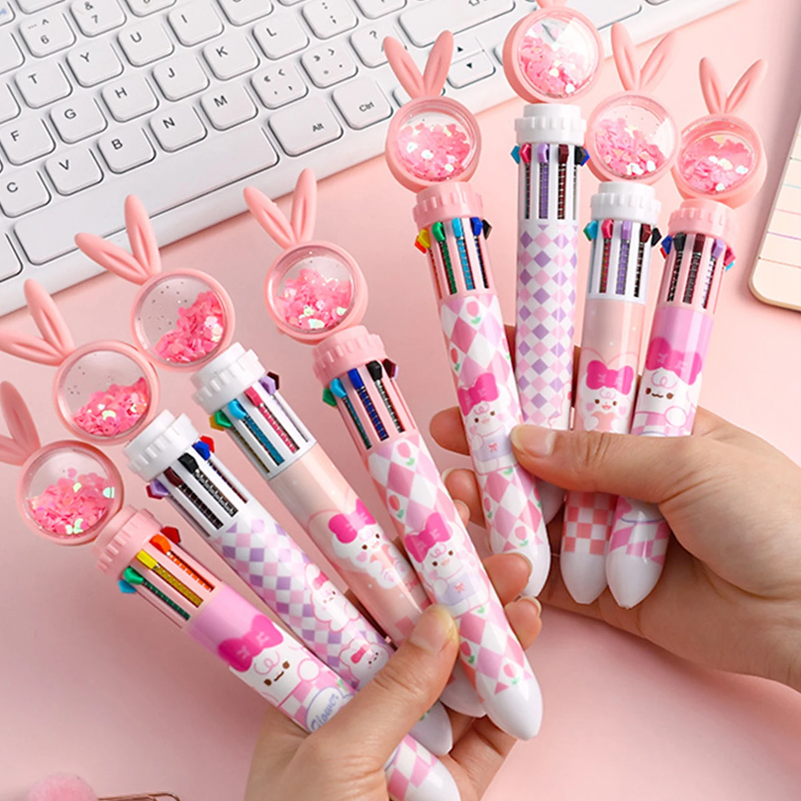 10 Colors Kawaii Gel Ink Pens Cartoon Pink Rabbit Mechanical Cute Writing ball-point pen School Office Supplies Gift For Kids
10 Colors Kawaii Gel Ink Pens Cartoon Pink Rabbit Mechanical Cute Writing ball-point pen School Office Supplies Gift For Kids