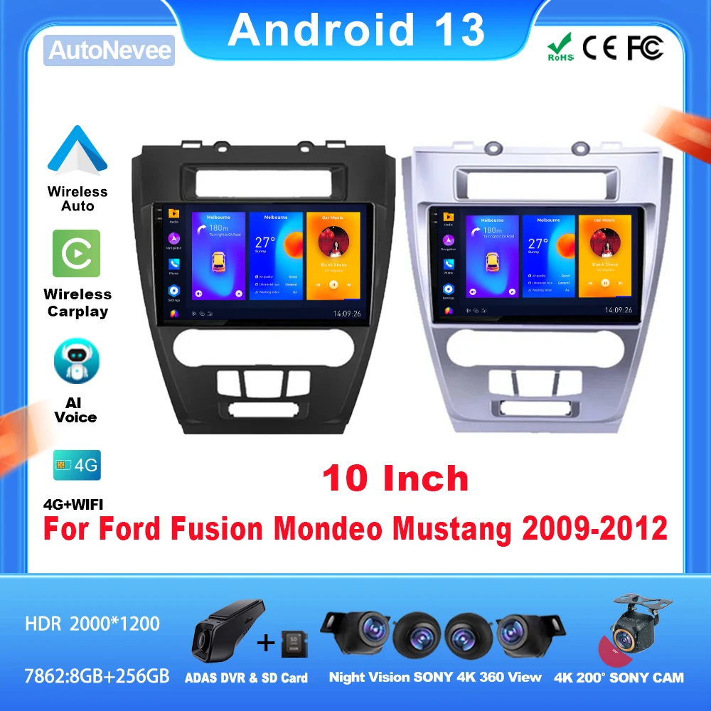 10 Inch Car Radio Android For FORD FUSION MONDEO MUSTANG 2009-2012 Multimedia Stereo Receiver Screen 5G Wifi Wireless Adapter
10 Inch Car Radio Android For FORD FUSION MONDEO MUSTANG 2009-2012 Multimedia Stereo Receiver Screen 5G Wifi Wireless Adapter