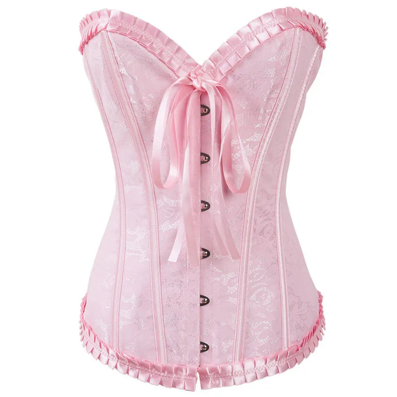 Corset Top Sexy Women's Plus Size Corsets and Bustiers Overbust Floral Gothic Brocade Corselet Victorian Style Fashion Pink
Corset Top Sexy Women's Plus Size Corsets and Bustiers Overbust Floral Gothic Brocade Corselet Victorian Style Fashion Pink