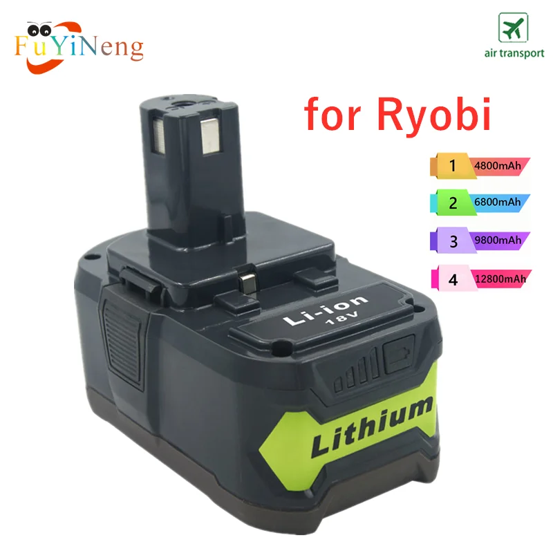 Литий-ионная аккумуляторная батарея для Ryobi ONE +, 18В, 12800 мАч, беспроводной электроинструмент, BPL1820, P108, P109, P106, P105, P104, P103, RB18L50, RB18L40
Литий-ионная аккумуляторная батарея для Ryobi ONE +, 18В, 12800 мАч, беспроводной электроинструмент, BPL1820, P108, P109, P106, P105, P104, P103, RB18L50, RB18L40