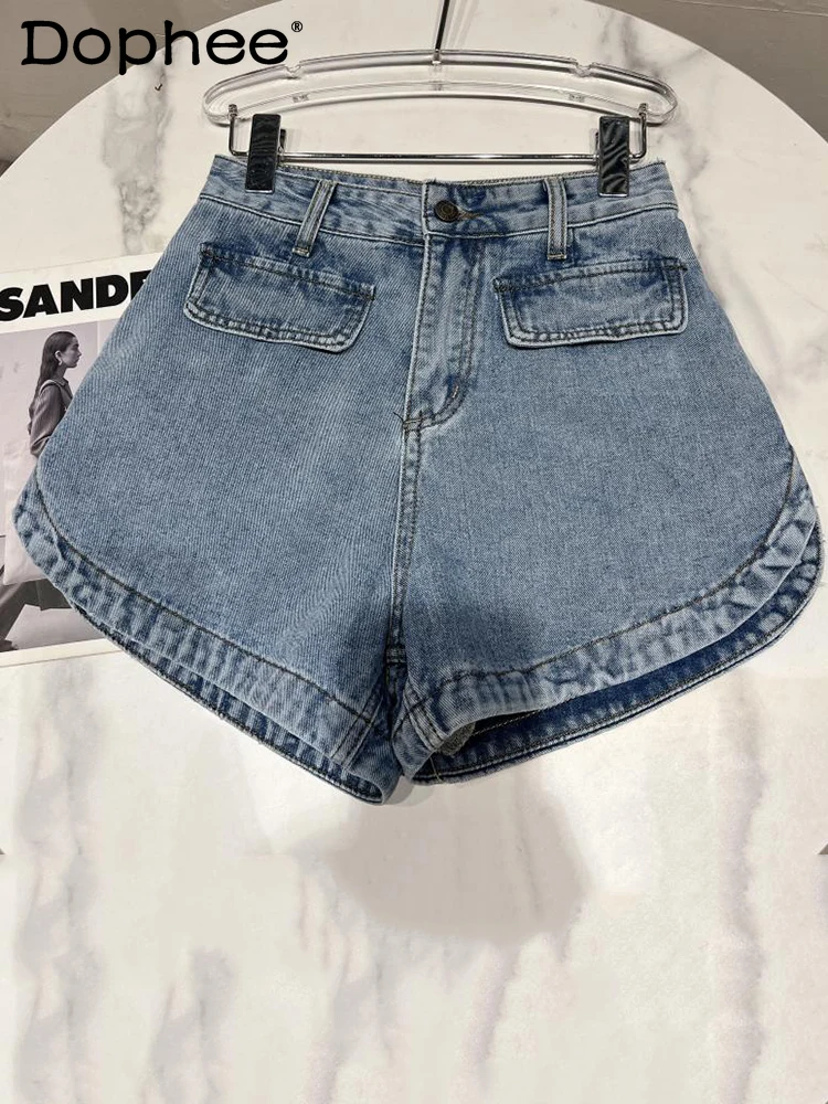 Women Denim Blue Shorts New Style All Match Casual High Waist Temperament Fashion Spring Summer 2022
Women Denim Blue Shorts New Style All Match Casual High Waist Temperament Fashion Spring Summer 2022