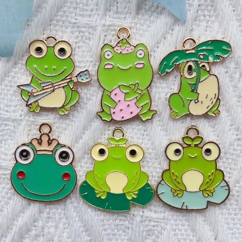 10pcs Enamel Frog Charm for Jewelry Making Accessories Kawaii Anime Earring Animal Pendant Bracelet Charms Diy Craft Supplies
10pcs Enamel Frog Charm for Jewelry Making Accessories Kawaii Anime Earring Animal Pendant Bracelet Charms Diy Craft Supplies