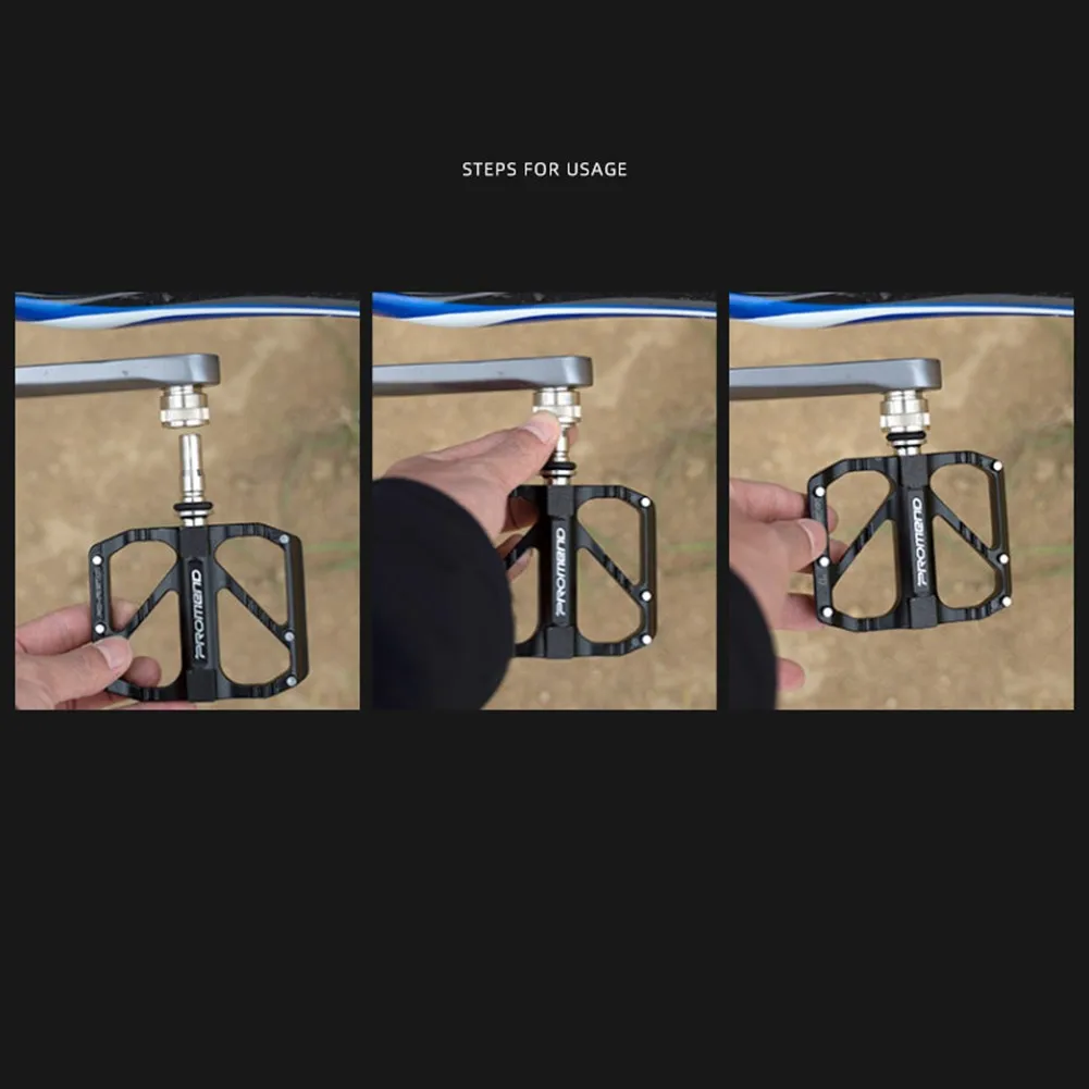 PROMEND Aluminum Alloy Frame Folding Bicycle Pedals Quick Release MTB Road Bike Pedals 3 Bearing 9/16\" Cycling Accessories
PROMEND Aluminum Alloy Frame Folding Bicycle Pedals Quick Release MTB Road Bike Pedals 3 Bearing 9/16\" Cycling Accessories