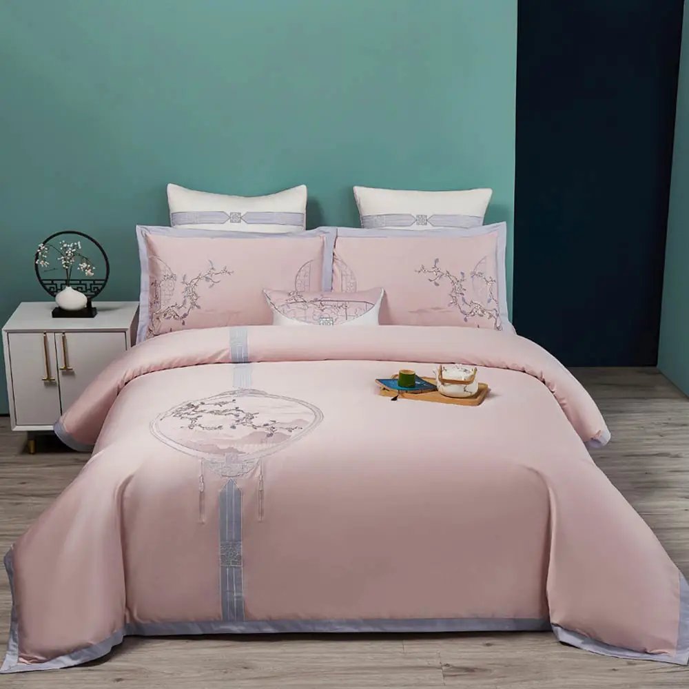 Papa&Mima Pink Chinese Painting Egyptian Cotton Queen King Doona Bedding Set Embroidered Linens Sheet Pillowcase Duvet Cover
Papa&Mima Pink Chinese Painting Egyptian Cotton Queen King Doona Bedding Set Embroidered Linens Sheet Pillowcase Duvet Cover