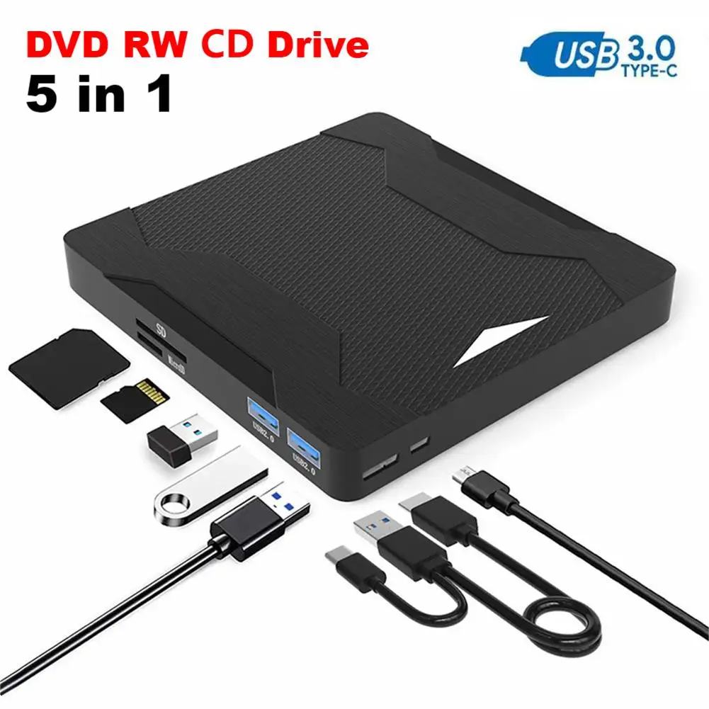 USB External CD DVD Drive USB 3.0 Type C DVD-RW CD-RW Burner Reader TF SD Optical Drive DVD ROM Writer VCD Player For Laptop PC
USB External CD DVD Drive USB 3.0 Type C DVD-RW CD-RW Burner Reader TF SD Optical Drive DVD ROM Writer VCD Player For Laptop PC