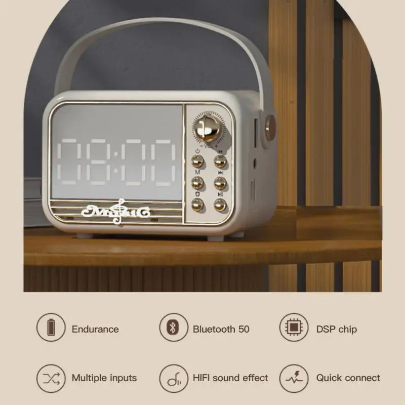 Retro Bluetooth Speaker Classical Retro Music Player Sound Stereo Portable Decoration Mini Subwoofer Speakers Travel Clock Audio
Retro Bluetooth Speaker Classical Retro Music Player Sound Stereo Portable Decoration Mini Subwoofer Speakers Travel Clock Audio