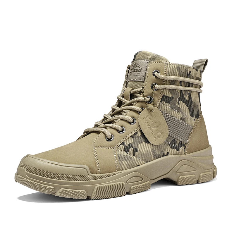New Men's Outdoor Boots Camouflage Shoes Trend Casual Martin Boots Retro Desert Military Boots Male Leather Tactical Shoes
New Men's Outdoor Boots Camouflage Shoes Trend Casual Martin Boots Retro Desert Military Boots Male Leather Tactical Shoes