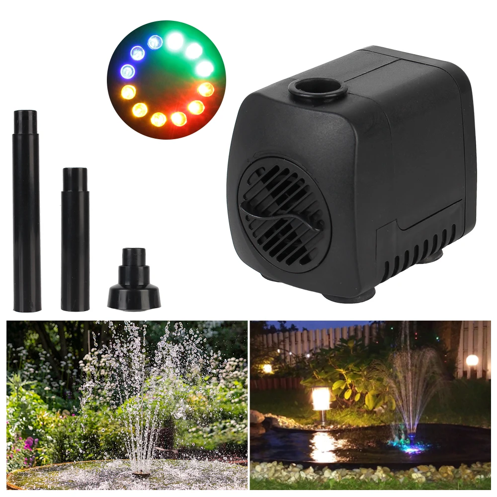 Garden Aquarium Fountain Ultra-quiet Waterproof 15 W Water Pump EU Plug with Power Cord with 12 LED Light
Garden Aquarium Fountain Ultra-quiet Waterproof 15 W Water Pump EU Plug with Power Cord with 12 LED Light