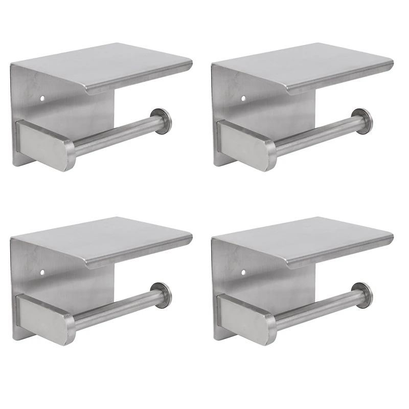 4X Self-Adhesive Or Wall-Drilling Toilet Paper Holder Tissue Holders Paper Storage With Mobile Phone Storage Shelf
4X Self-Adhesive Or Wall-Drilling Toilet Paper Holder Tissue Holders Paper Storage With Mobile Phone Storage Shelf