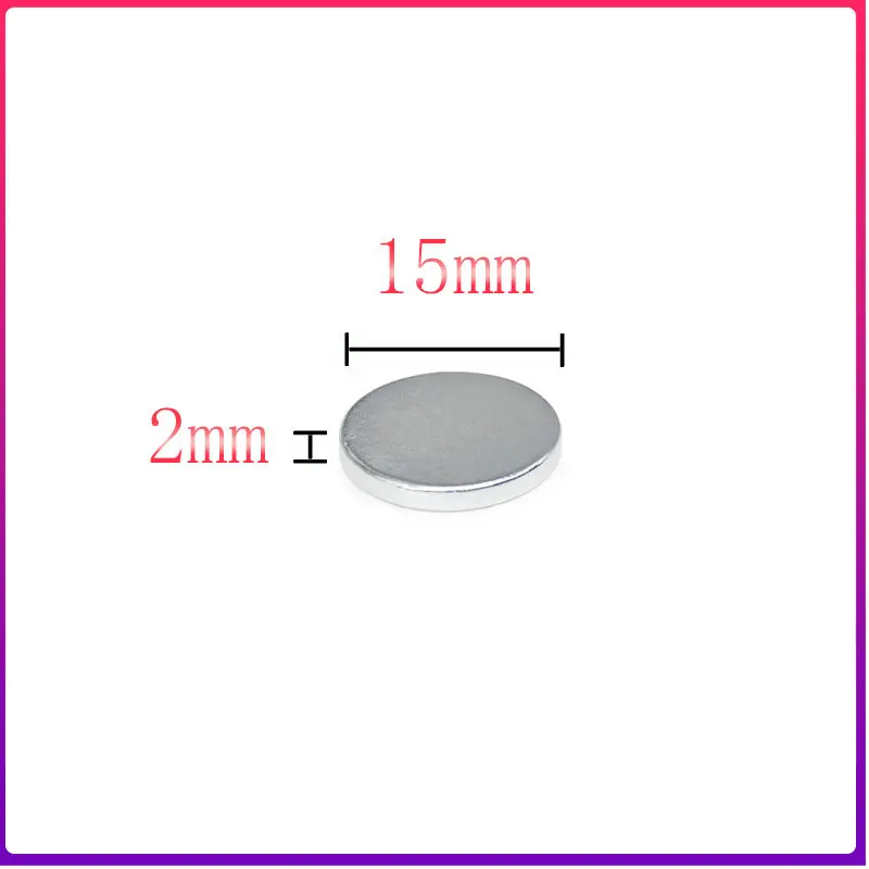 5/10/20/50/100/150PCS 15x2 Neodymium Disc Magnets 15mmx2mm Permanent Small Round Magnet 15x2mm Thin Search Magnet Strong 15*2
5/10/20/50/100/150PCS 15x2 Neodymium Disc Magnets 15mmx2mm Permanent Small Round Magnet 15x2mm Thin Search Magnet Strong 15*2