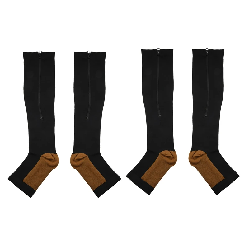 2X Compression Stockings Nylon Zipper Compression Sock Leg Knee Support Open Toe Varicose Veins Stretch Socks(Black)XXL
2X Compression Stockings Nylon Zipper Compression Sock Leg Knee Support Open Toe Varicose Veins Stretch Socks(Black)XXL