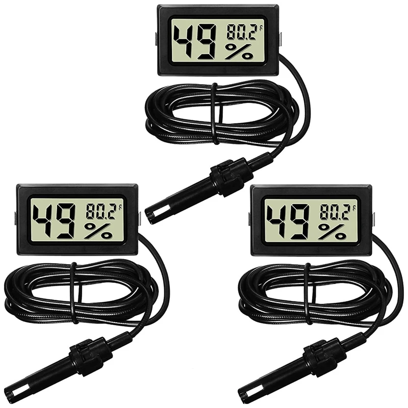 Digital Thermometer Hygrometer With Probe Indoor Temperature Humidity Meter Hygrometer Gauge For Incubator Reptile Plant
Digital Thermometer Hygrometer With Probe Indoor Temperature Humidity Meter Hygrometer Gauge For Incubator Reptile Plant