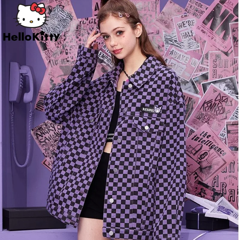Sanrio Kuromi Cartoon Plaid Women Coats Jackets Autumn Winter Outwear Y2k New Sweet Cool Streetwear Hip-hop Style Loose Clothes
Sanrio Kuromi Cartoon Plaid Women Coats Jackets Autumn Winter Outwear Y2k New Sweet Cool Streetwear Hip-hop Style Loose Clothes