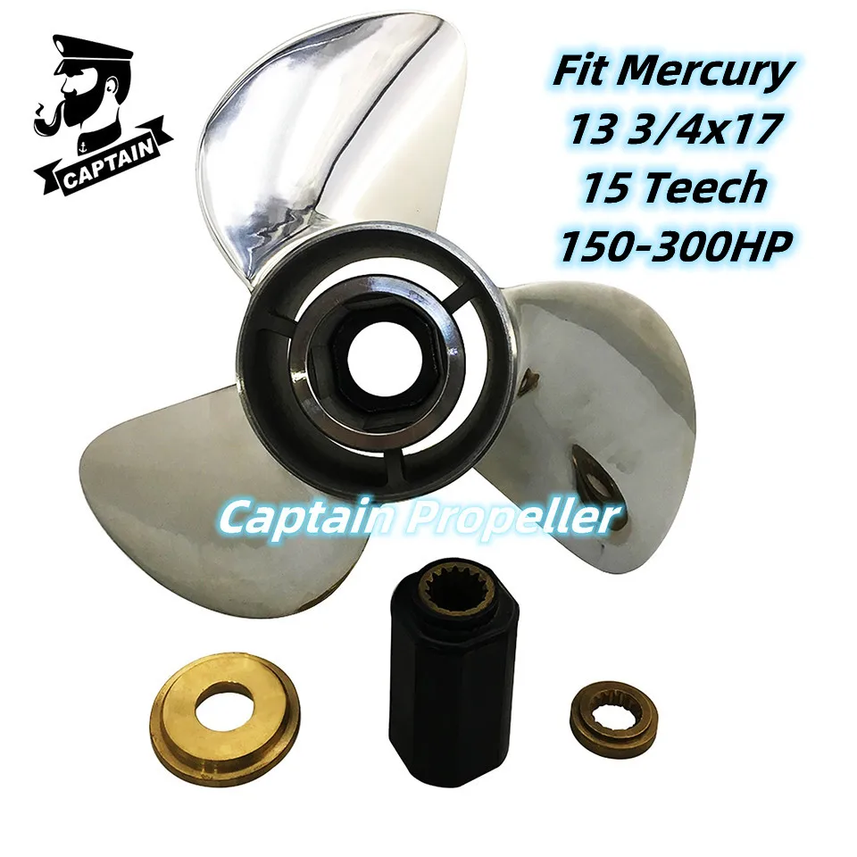 Captain Boat Propeller 13 3/4x17 Fit Mercury Outboard Engine 90 115 135 175 220 225HP Stainless Steel 3 Blade 15 Tooth Spline LH
Captain Boat Propeller 13 3/4x17 Fit Mercury Outboard Engine 90 115 135 175 220 225HP Stainless Steel 3 Blade 15 Tooth Spline LH
