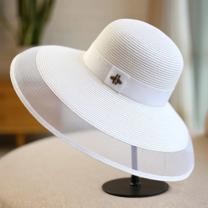 Summer Big Brim Sun Hats Temperament Organza Fisherman Hat Female Summer Thin Sunshade Sunscreen Straw Hat Beach Holiday Boater
Summer Big Brim Sun Hats Temperament Organza Fisherman Hat Female Summer Thin Sunshade Sunscreen Straw Hat Beach Holiday Boater