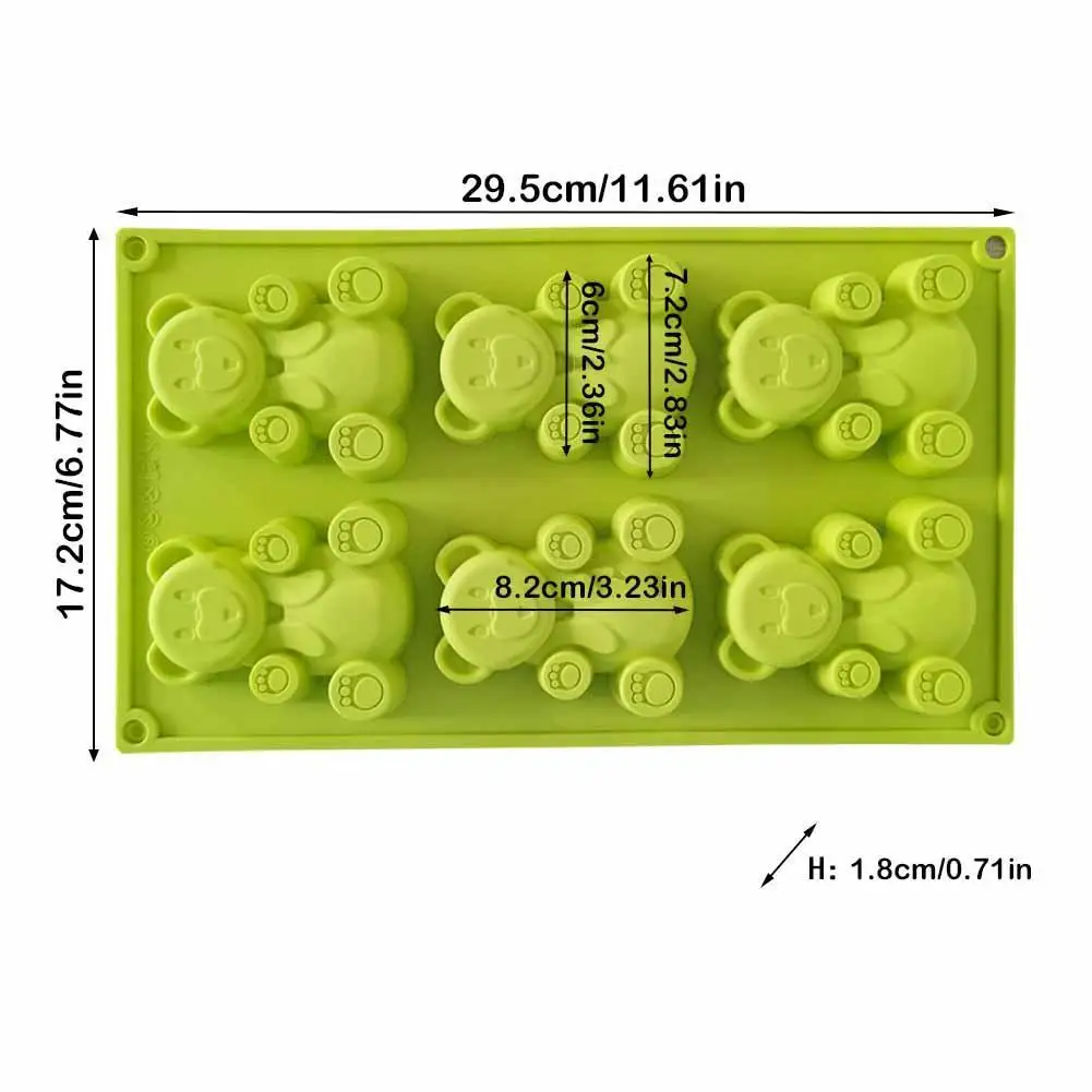 6 Holes 3d Lovely Bear Form Cake Mold Silicone Mold Candy Baking Bread Supplies Mould Tools Kitchen Ice Cube Pastry Baking E2j9
6 Holes 3d Lovely Bear Form Cake Mold Silicone Mold Candy Baking Bread Supplies Mould Tools Kitchen Ice Cube Pastry Baking E2j9