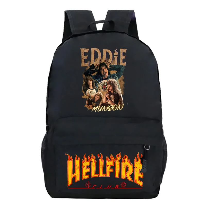 New Movie Season 4 Eddie Munso Print Backpack for Teenage Schoolbag Kids Bookbag Hellfire Club Mochila Children Casual Daily Bag
New Movie Season 4 Eddie Munso Print Backpack for Teenage Schoolbag Kids Bookbag Hellfire Club Mochila Children Casual Daily Bag