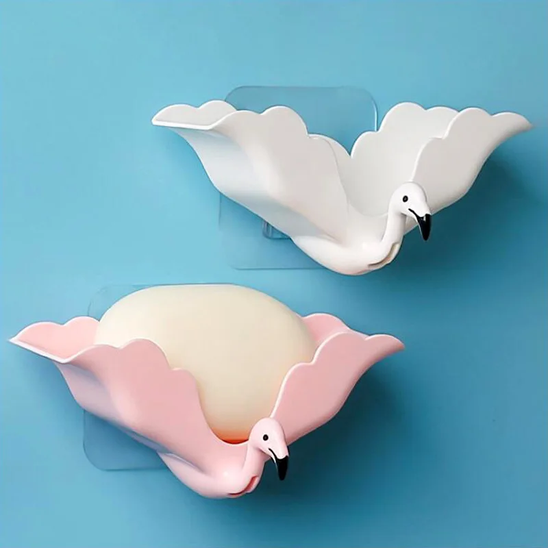 Flamingo Soap Dish Keep Soap Dry Clean Shower Soap Saver Tray Plastic Adhesive Drain Sponge Holder Bathroom Accessories
Flamingo Soap Dish Keep Soap Dry Clean Shower Soap Saver Tray Plastic Adhesive Drain Sponge Holder Bathroom Accessories