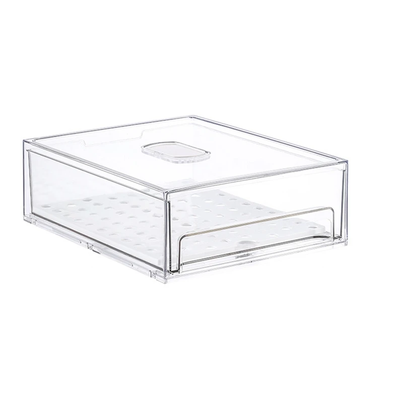 Fridge Drawer Organizer Pull Stackable Bins For Refrigerator Double-Layer Fridge Organization Container Box
Fridge Drawer Organizer Pull Stackable Bins For Refrigerator Double-Layer Fridge Organization Container Box