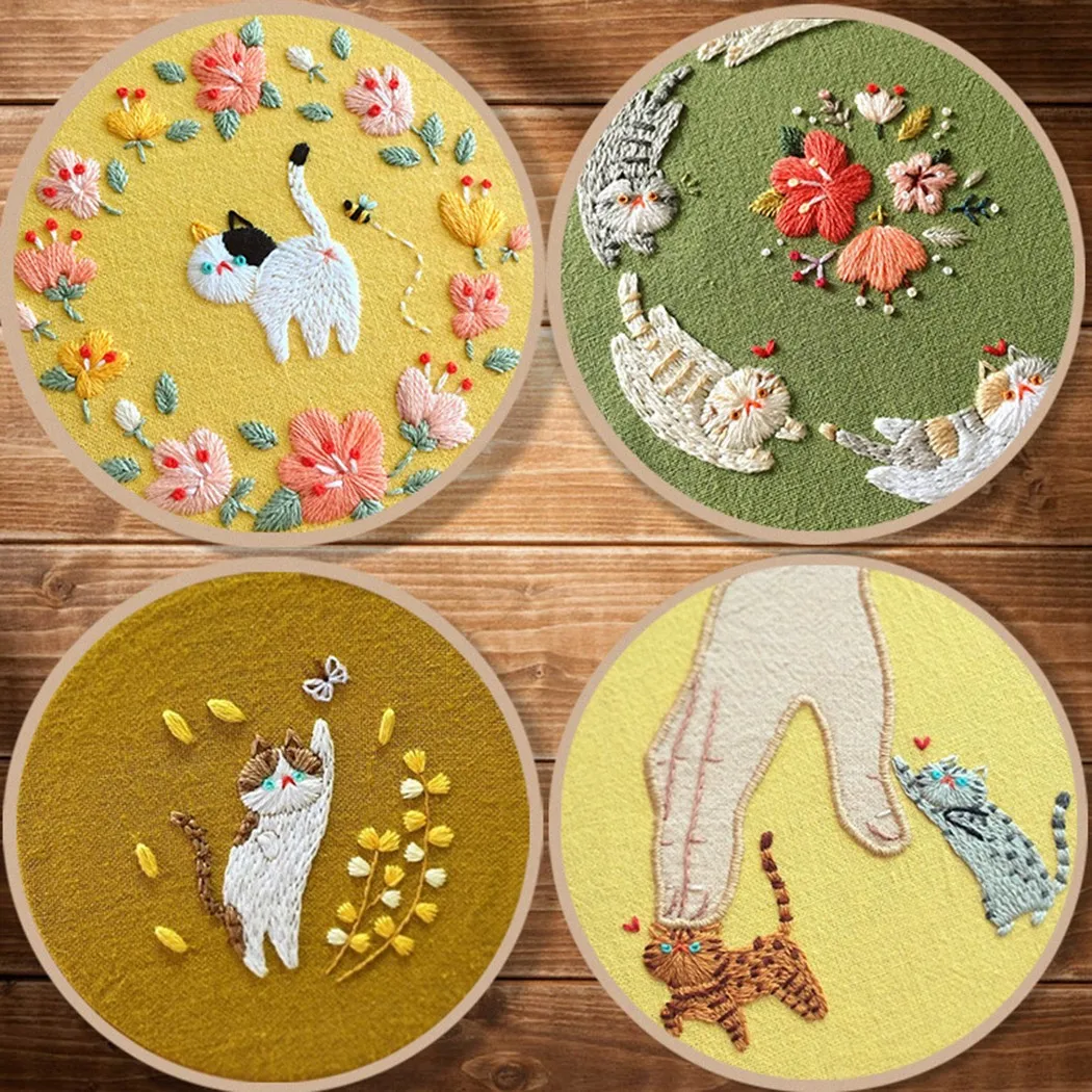 15/30cm Cute Cat Embroidery Diy Beginner Handmade Basic Fabric Kit DIY Cross Stitch Materials Package Embroidered Accessories
15/30cm Cute Cat Embroidery Diy Beginner Handmade Basic Fabric Kit DIY Cross Stitch Materials Package Embroidered Accessories