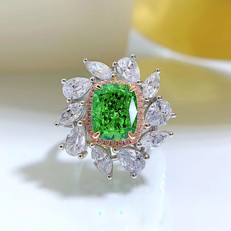 100% 925 Sterling Silver 8*10 Emerald Crushed Ice Lab Diamond Ring Vintage Luxury 10K White Gold Plated Women Fine Jewelry
100% 925 Sterling Silver 8*10 Emerald Crushed Ice Lab Diamond Ring Vintage Luxury 10K White Gold Plated Women Fine Jewelry