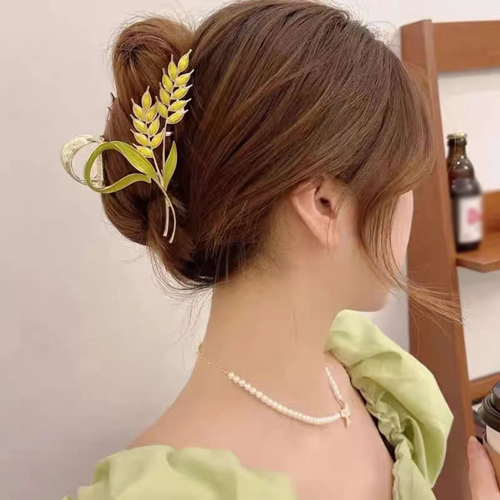 2022 Fashion Gold Color Wheat Hair Claws Elegant Alloy Hair Clips Hairpins Barrette Headwear For Women Girls Hair Accessories
2022 Fashion Gold Color Wheat Hair Claws Elegant Alloy Hair Clips Hairpins Barrette Headwear For Women Girls Hair Accessories