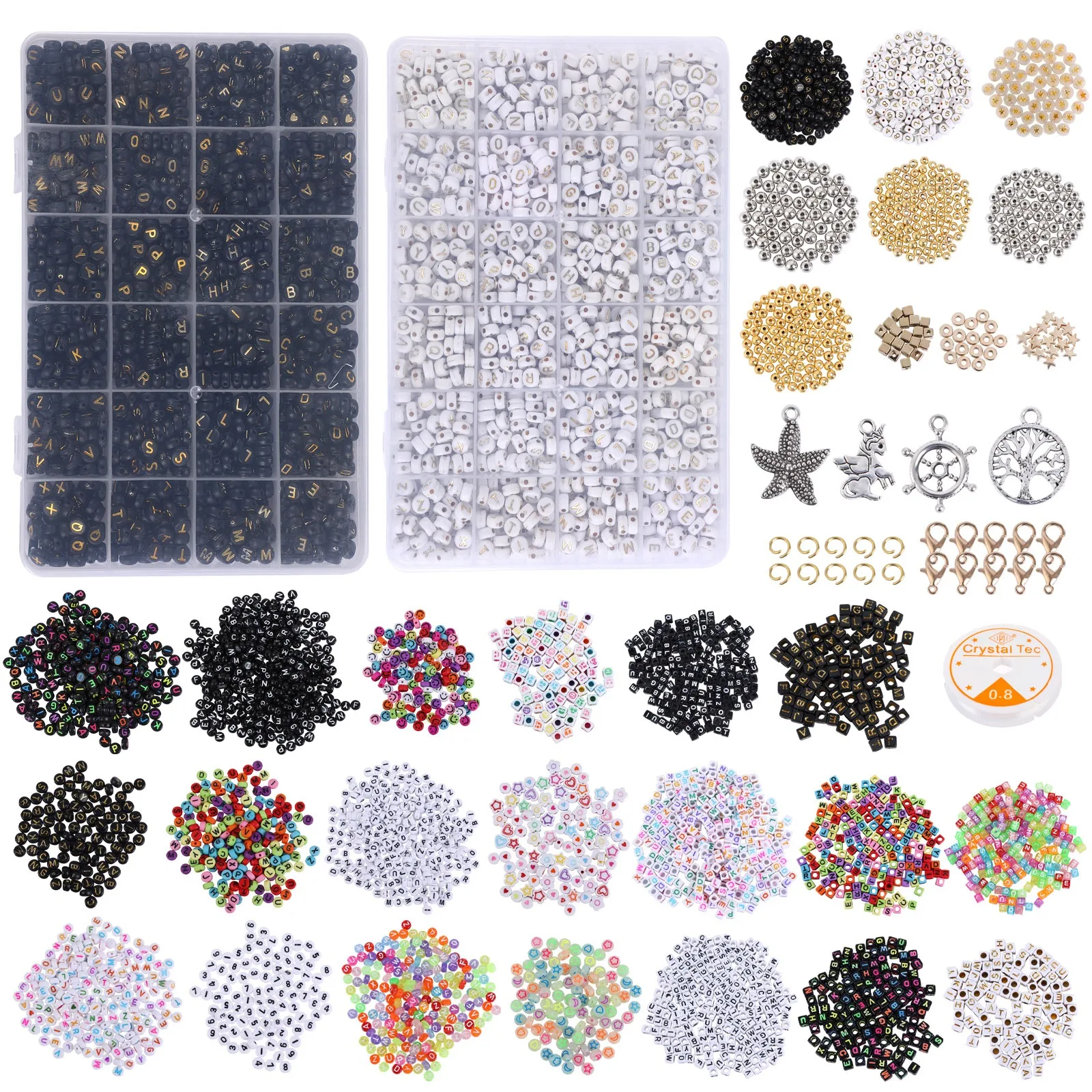 Acrylic Letter Beads Set For Bracelets Smiley Beads Luminous DIY Beads for Jewelry Making Supplies Women Charm Beads Box
Acrylic Letter Beads Set For Bracelets Smiley Beads Luminous DIY Beads for Jewelry Making Supplies Women Charm Beads Box