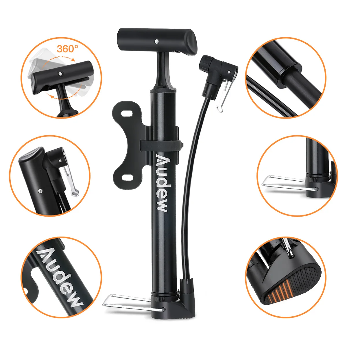 Inflatable Pump 160psi Hand Air Pump Portable Tire Inflator Presta Schrader Valve Ball Needle Hose MTB Bike Pump Bicycle
Inflatable Pump 160psi Hand Air Pump Portable Tire Inflator Presta Schrader Valve Ball Needle Hose MTB Bike Pump Bicycle