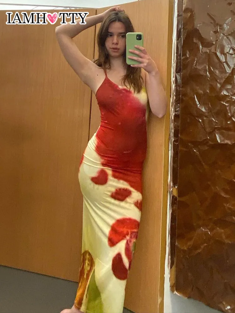 IAMHOTTY Elegant Beach Style Tie Dye Print Long Dress Summer Fashion Sleeveless Sexy Sundress Vintage Maxi Dress Holiday Party
IAMHOTTY Elegant Beach Style Tie Dye Print Long Dress Summer Fashion Sleeveless Sexy Sundress Vintage Maxi Dress Holiday Party