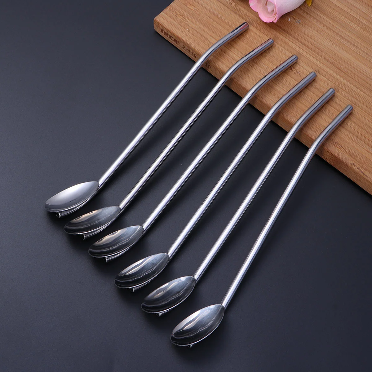 6Pcs Spoon Straws Straw Spoons Metal Drinking Reusable Ice Stainless Steel Coffee Cream Stick Tea Cocktaildrink
6Pcs Spoon Straws Straw Spoons Metal Drinking Reusable Ice Stainless Steel Coffee Cream Stick Tea Cocktaildrink